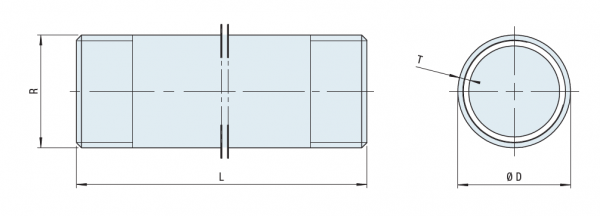 Rohrdoppelnippel 3/8" x 40 mm